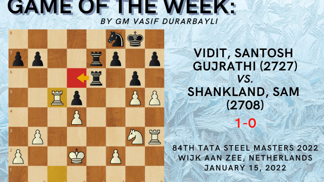 Game of the Week II: Vidit, Santosh Gujrathi (2727) - Shankland, Sam (2708)