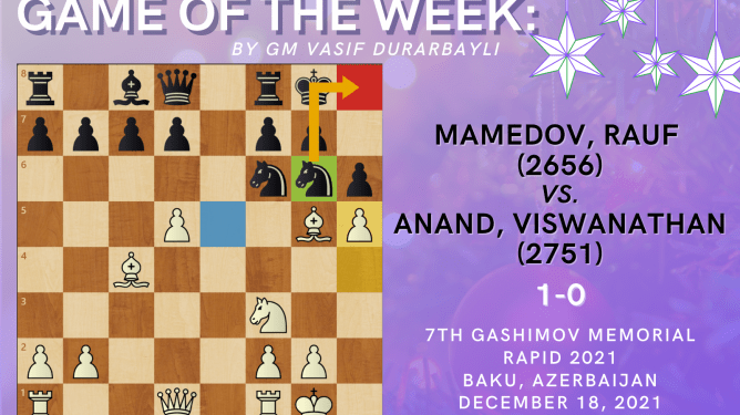 Game of the Week L: Mamedov, Rauf (2656) – Anand, Viswanathan (2751)
