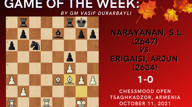 Game of the Week XLI: Narayanan.S.L (2647) – Erigaisi, Arjun (2634)