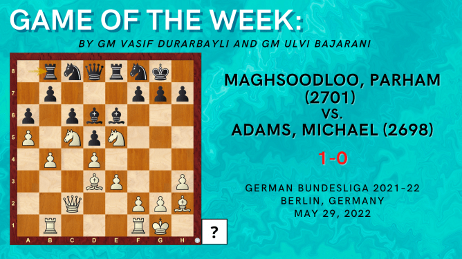 Game of the Week XXII: Maghsoodloo, Parham (2701) - Adams, Michael (2698)