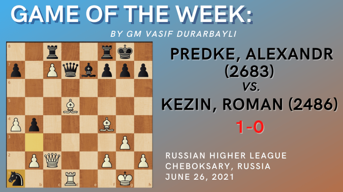 Game of the Week XXV: Predke, Alexandr (2683) – Kezin, Roman (2486)