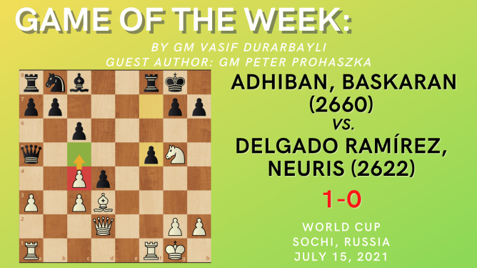 Game of the Week XXVIII: Adhiban, Baskaran (2660) – Delgado Ramírez, Neuris (2622)