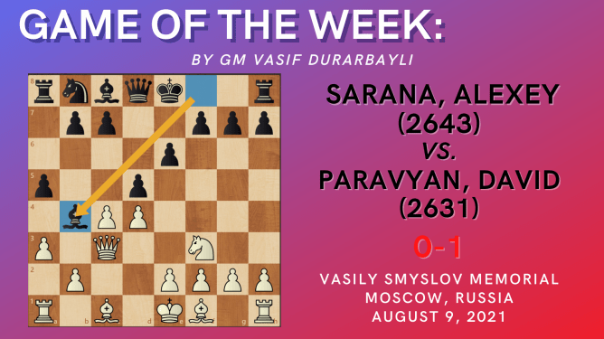 Game of the Week XXXII: Sarana, Alexey (2643) – Paravyan, David (2631)